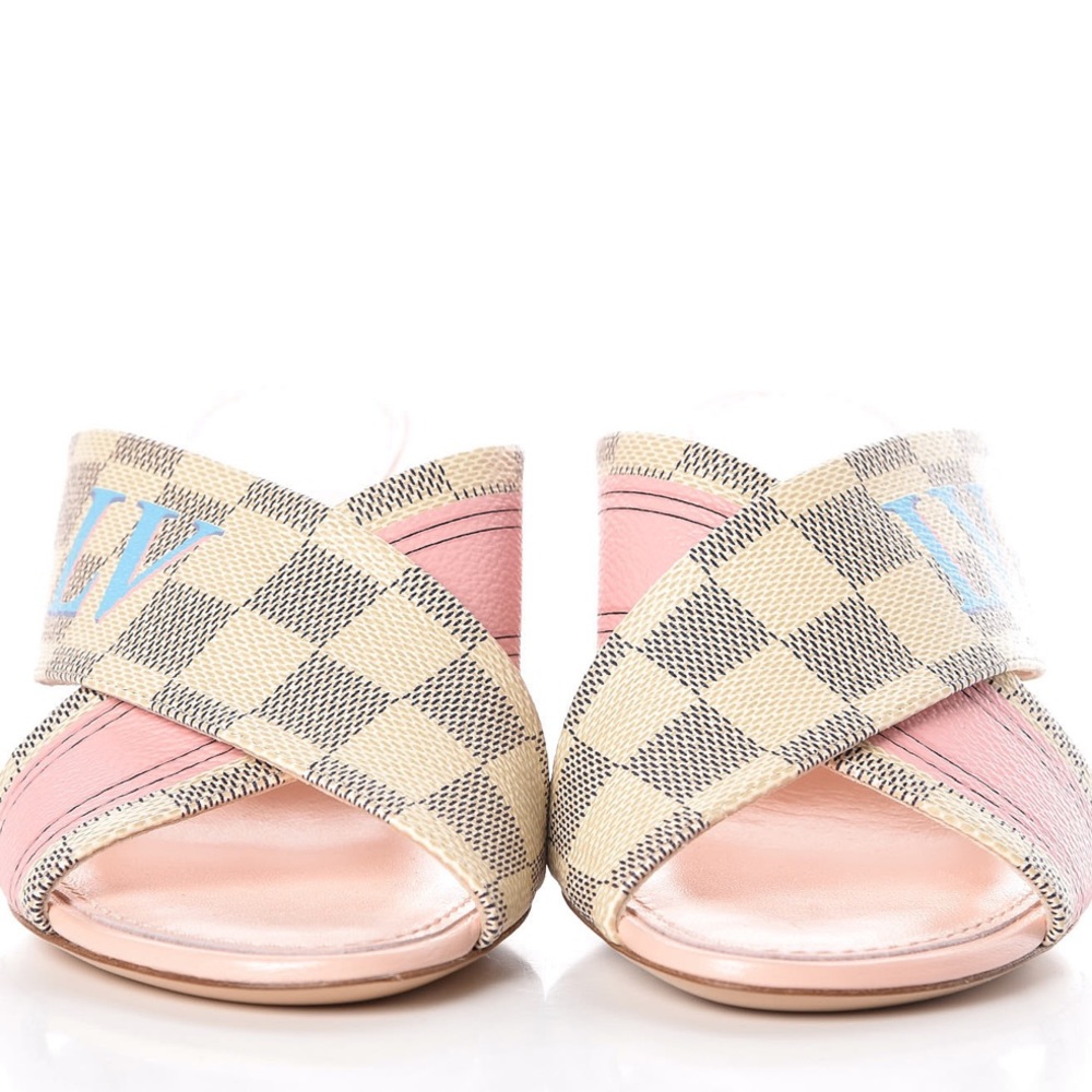 RARE Louis Vuitton Canvas Mules!
